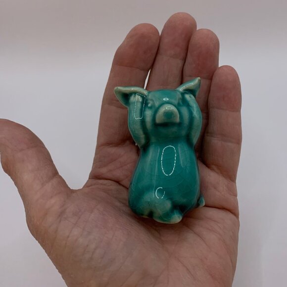 See No Evil - Hear No Evil Pig Angels Ceramic Figurine Tchotchke Flying Pigs - Picture 11 of 13